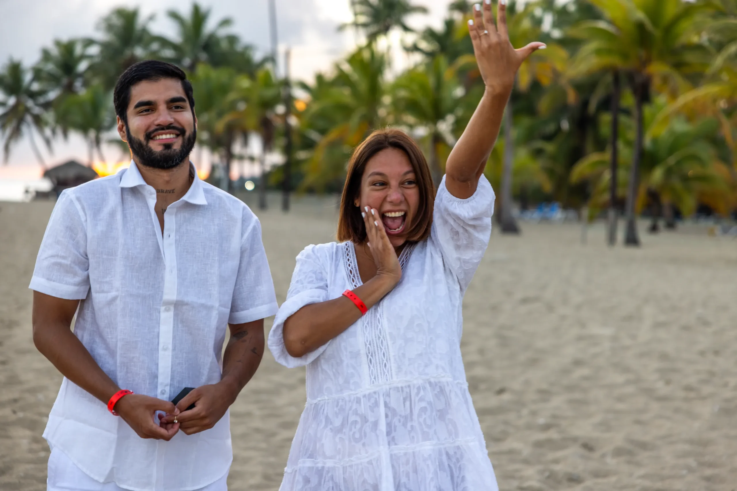 Propuesta romántica en Boca Chica Santo Domingo fotógrafo